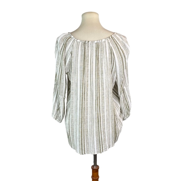 Woman’s Dylan Ryan lightweight Aztec print peasant top size XL - Picture 5 of 5